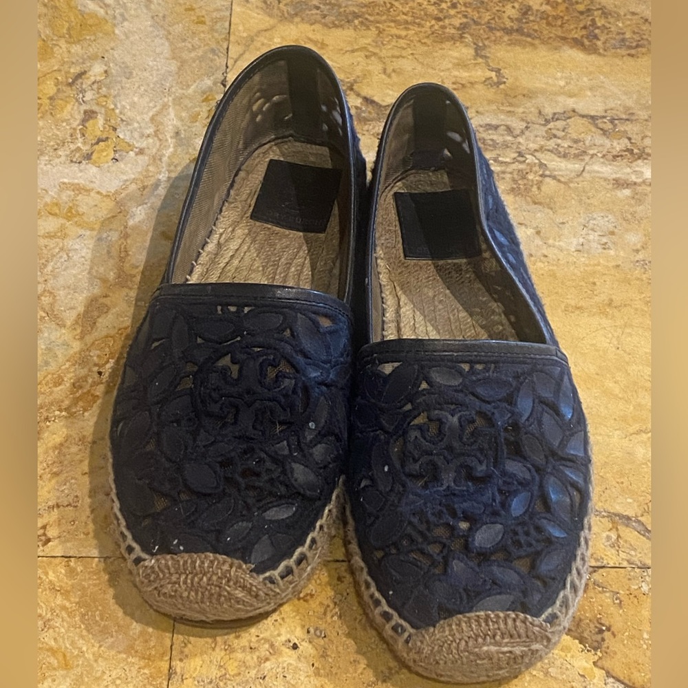 Tory Burch Rhea Lace cutout espadrilles